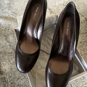 Nine West Brown Wedge Heels 10 🆕